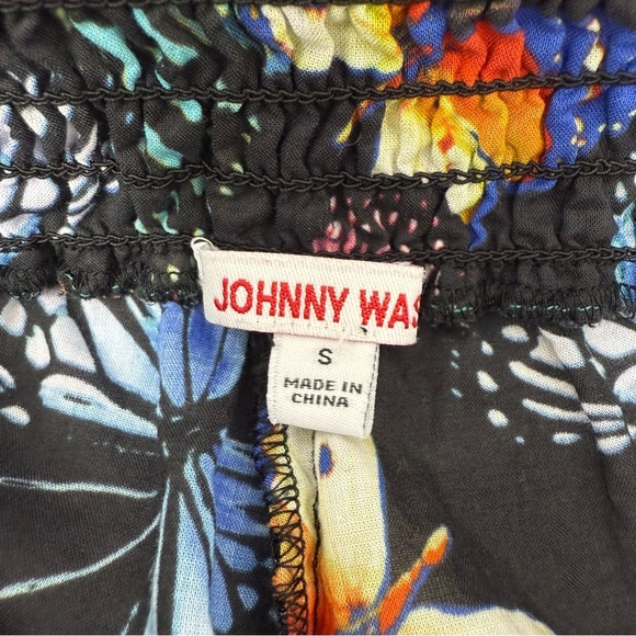 Johnny Was Butterfly Print Wide Leg Pants Size Small Pockets Relaxed Boho Fairy - Picture 8 of 13